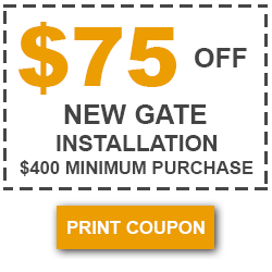 Gate Installation Coupon Simi Valley CA